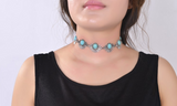 Turquoise-Stone Boho Choker