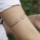 Gold / Silver Double Arrow Arm Bangle