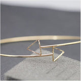 Gold / Silver Double Arrow Arm Bangle