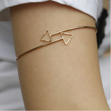 Gold / Silver Double Arrow Arm Bangle