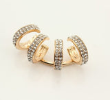 Rhinestone & Gold Ear Cuff