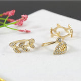 Rhinestone Crystal Vine Rings